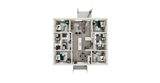 The Keys Flat Rendering