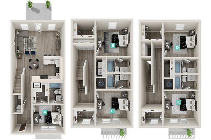 Bungalow Combined floor plan